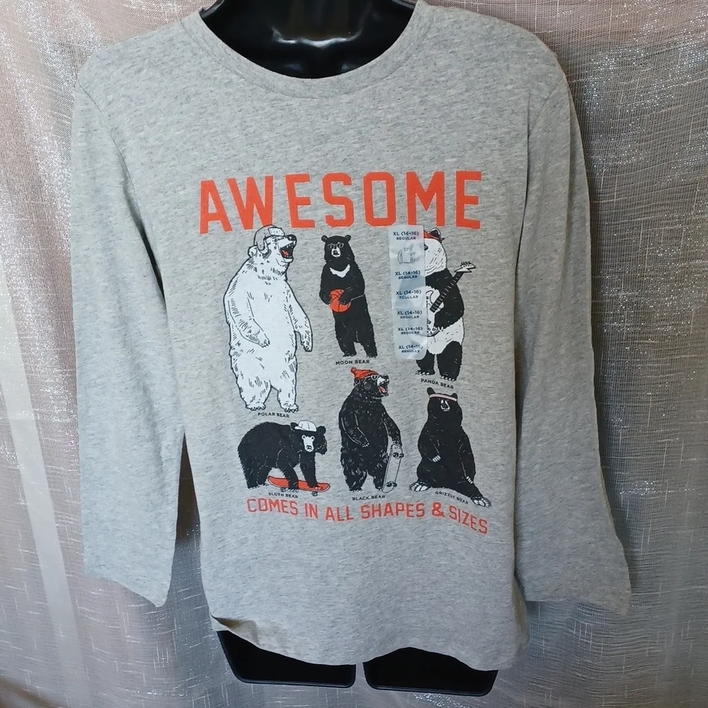 Boys Long Sleeve Graphic Awesome